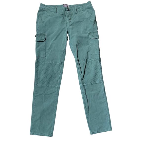 Juicy Couture Y2K Green Cargo Pants Women’s SZ 4 Utility Pockets 2000s Quilted - Picture 1 of 13